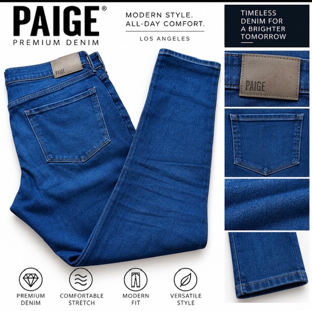 Retail $340.00 Paige Sz 34 Men's Jeans