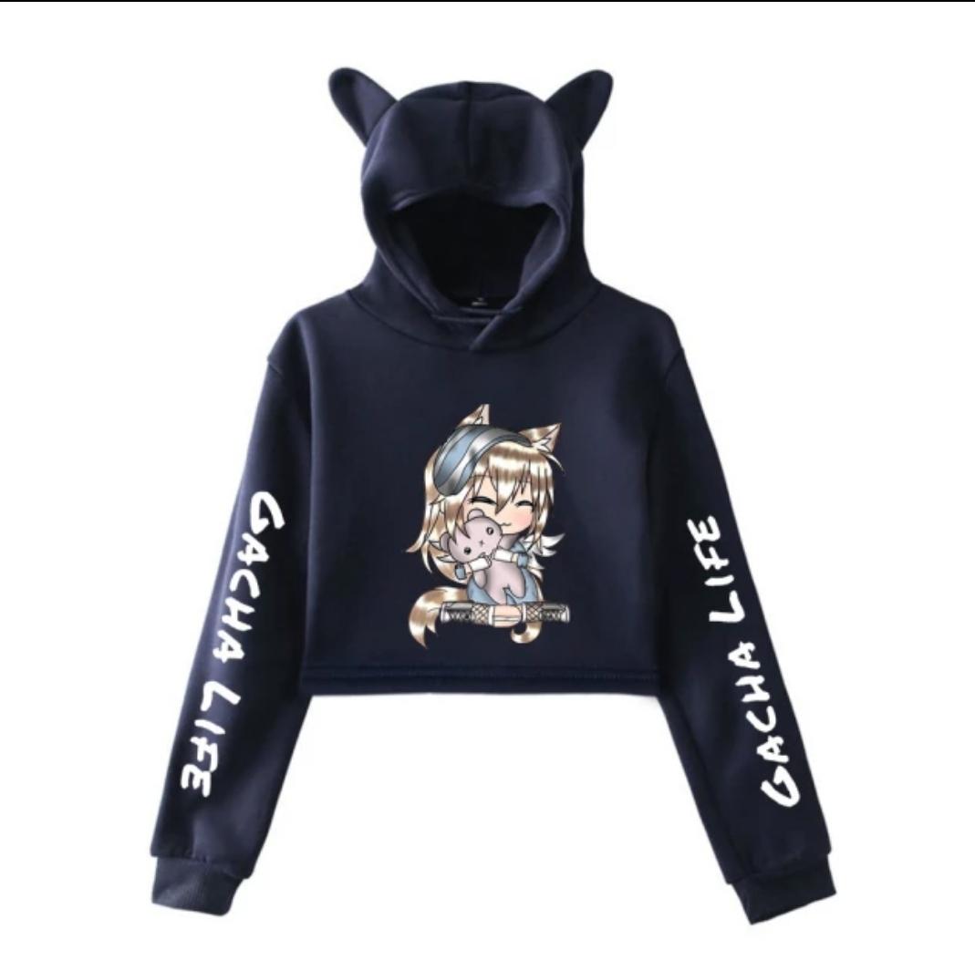 Hot Game Gacha Life Crop Top Hoodie - Small Teen Girls | Property Room