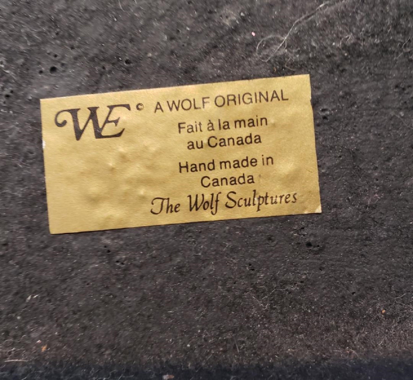 Vintage A Wolf Original Soapstone Sculpture Eskimo Couple Canoeing Made