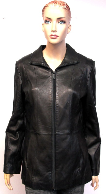 kenneth cole leather jacket womens