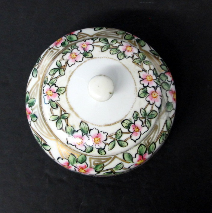 Vintage Hand Painted Nippon Covered Trinket Box Property Room