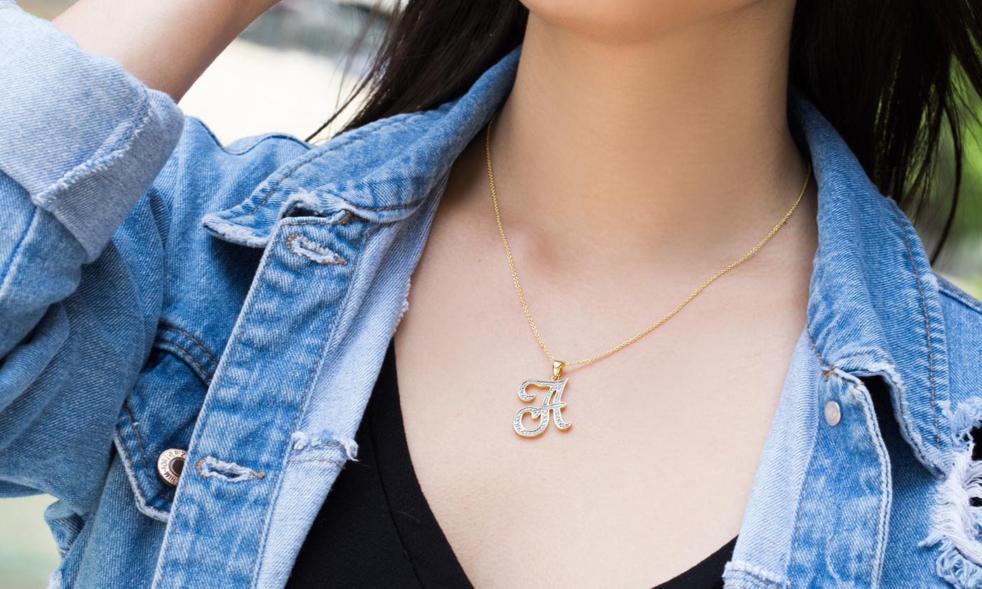 Diamond Letter "A" Necklace Property Room
