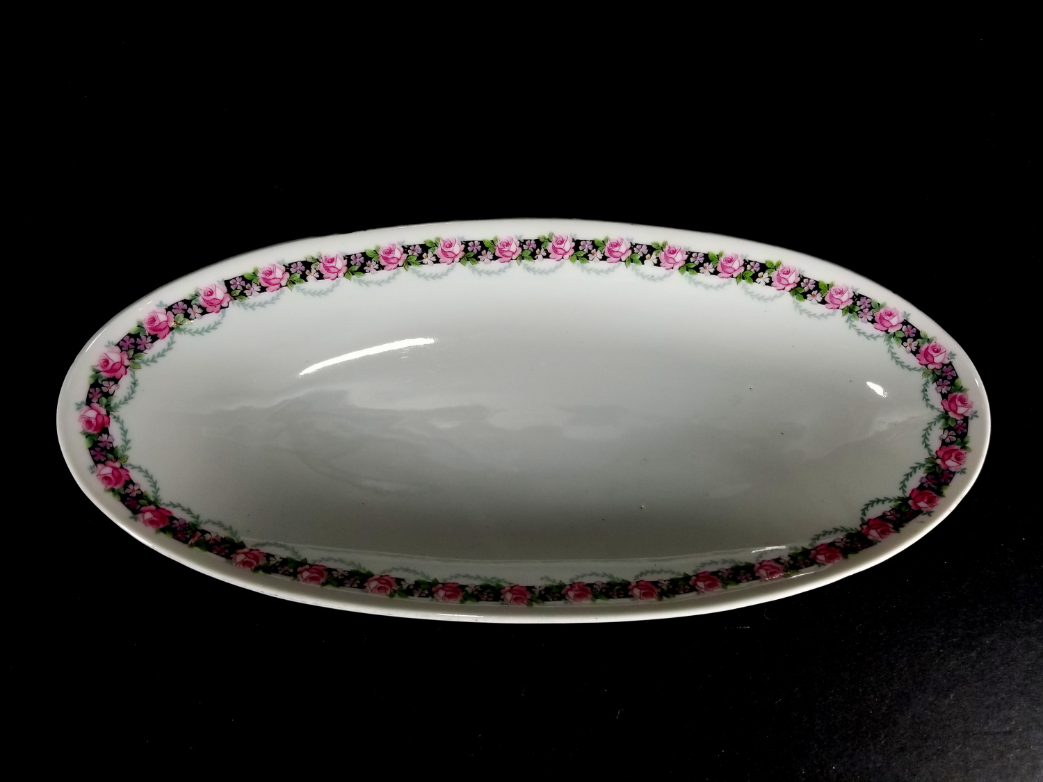 VTG PK Unity Germany Hand Painted Porcelain Oval Dish Property Room