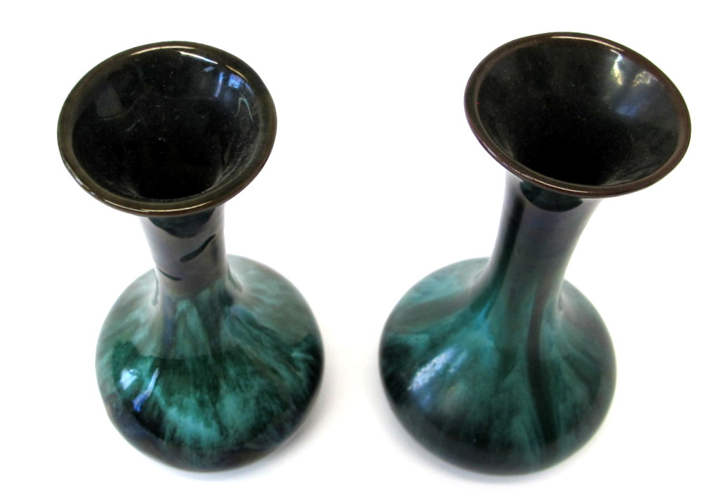 Set of 2 Original Blue Mountain Pottery Small Vases Property Room