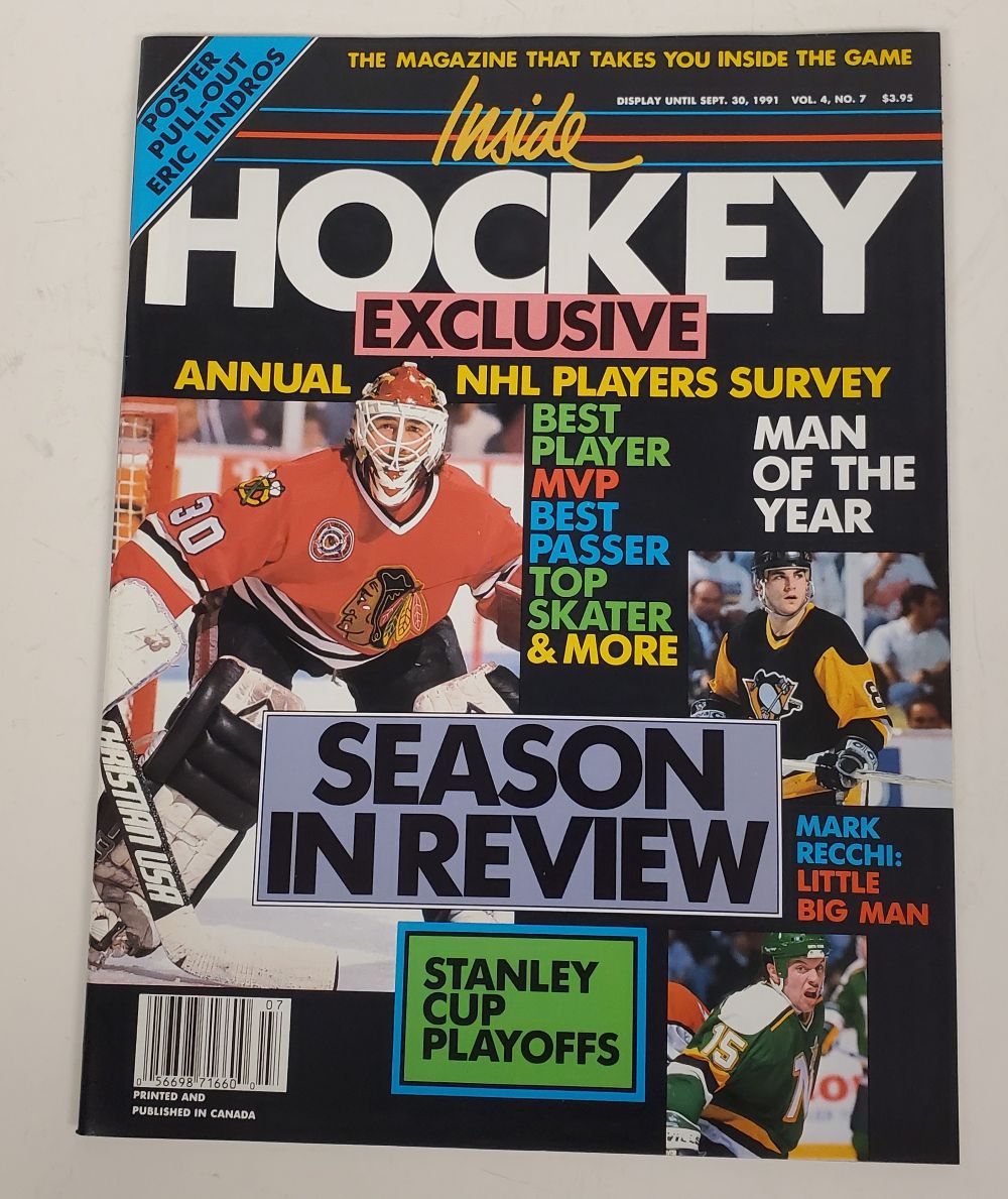 VTG Canada Sept 1991 Inside Hockey Magazine Eric Lindros Poster
