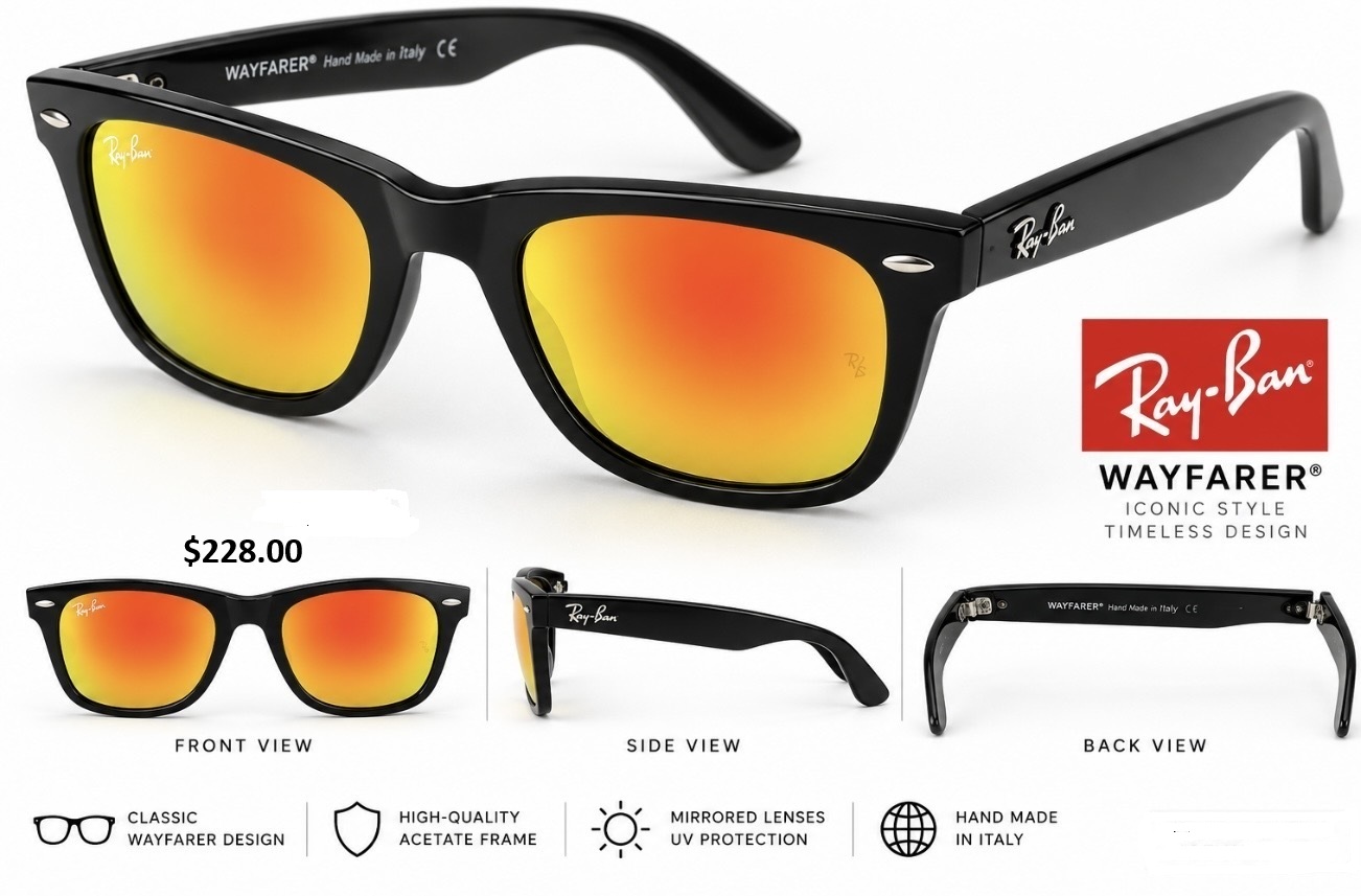 Ray-Ban Wayfarer Sunglasses Orange Lense