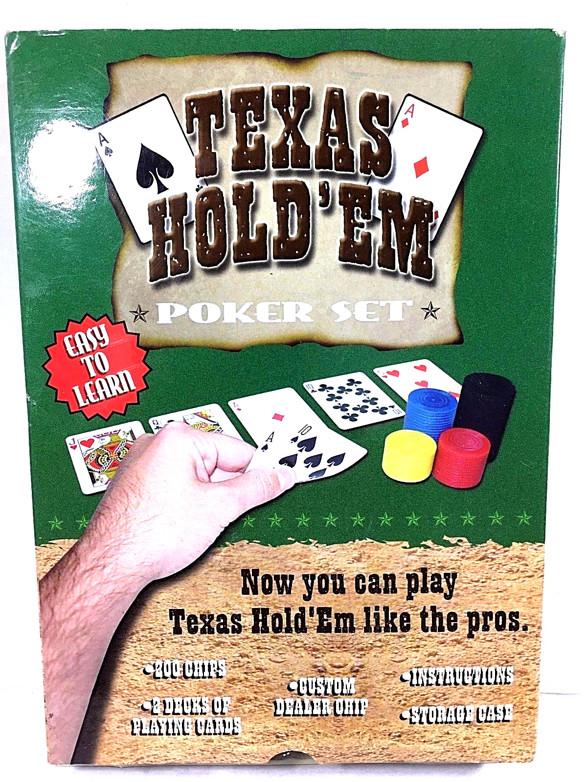 Mazzi Carte Set Poker ARBUTUS In Scatola Metallo - 200 Fiches, 2 , Pulsante Dealer, Tappetino Accessori Giochi Carte