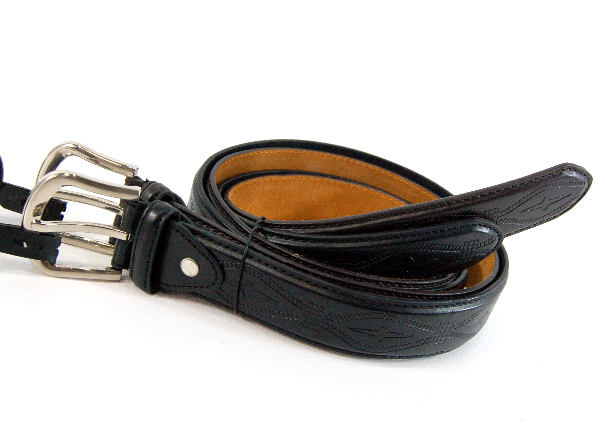 2 Men's Genuine Leather Belts Size 42 Property Room