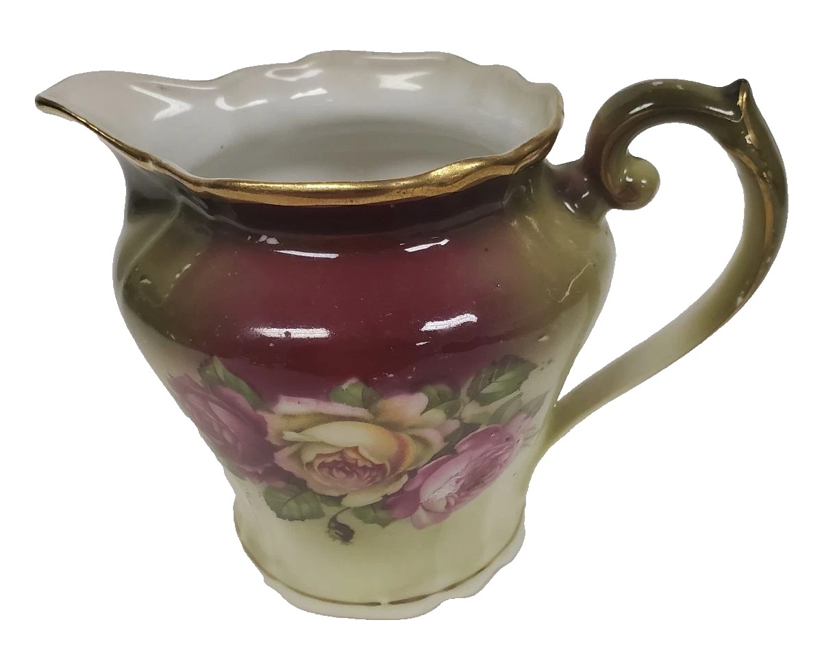 Vintage RW Bavaria Porcelain Rose Pattern Creamer
