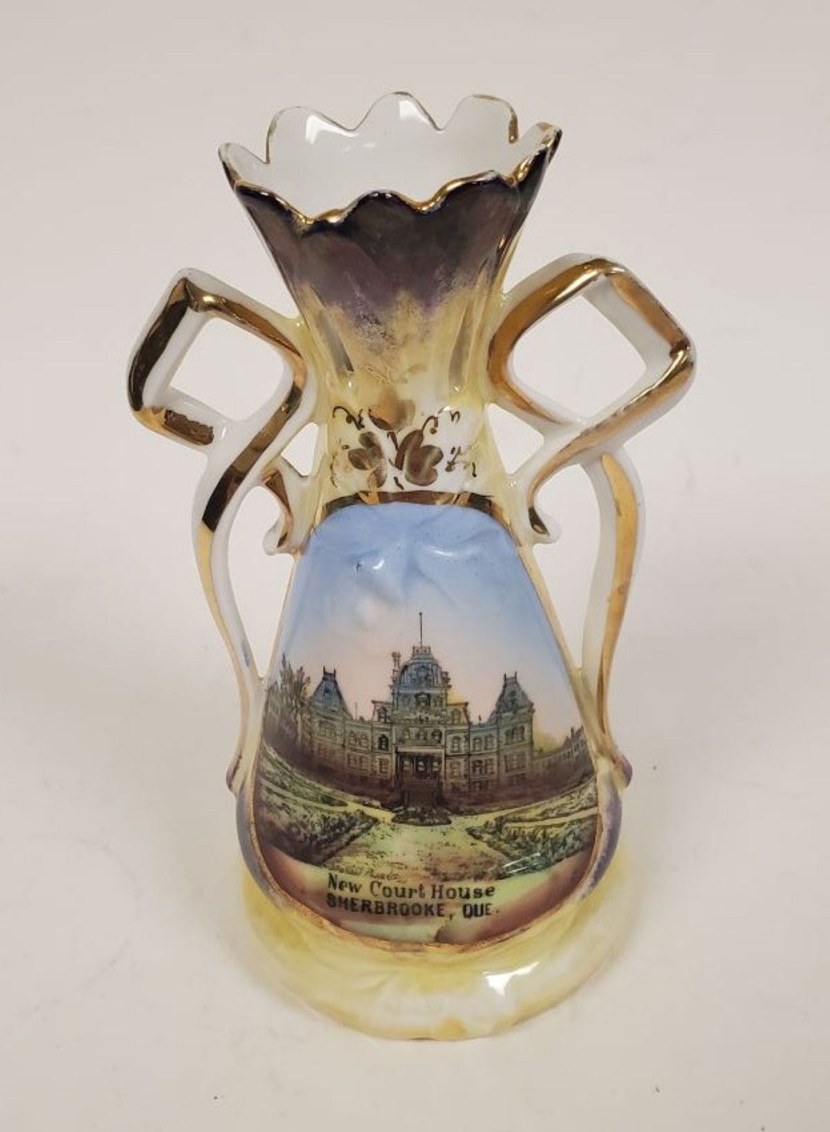 Vintage Hand Painted German Porcelain Bud Vase 5.25"
