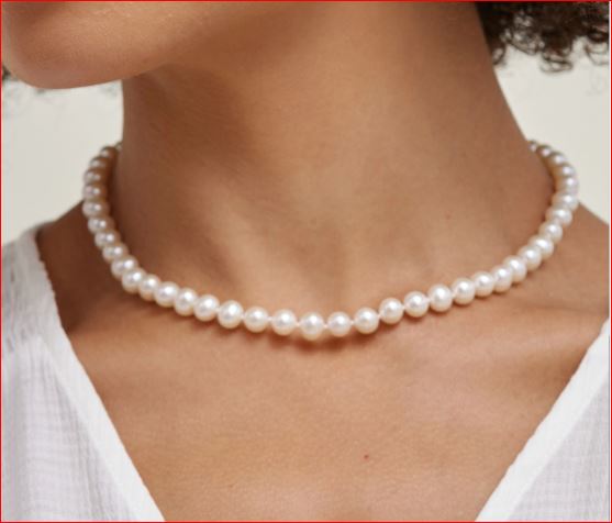 6 Majorica Pearl Necklace 16 Inches