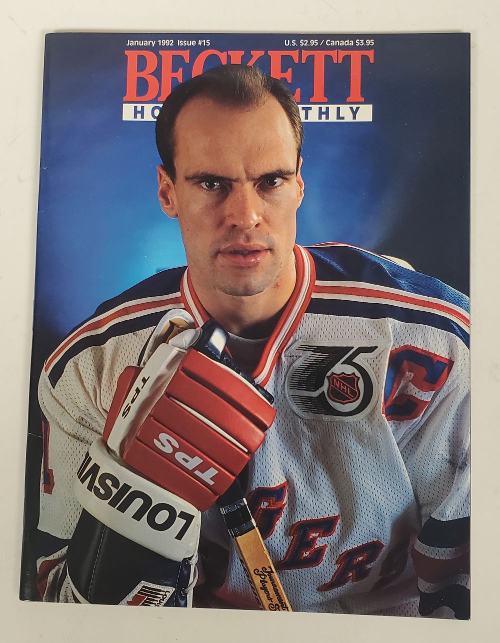 Vintage USA Jan 1992 Beckett Hockey Monthly Mark Messier NY Rangers