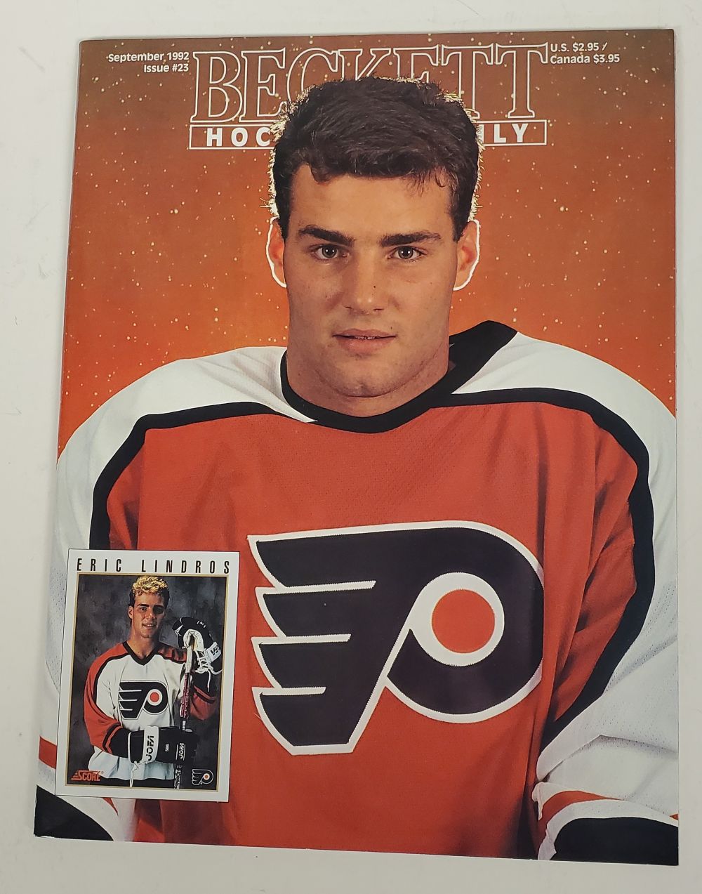 Vintage USA Sep 1992 Beckett Hockey Monthly Eric Lindros