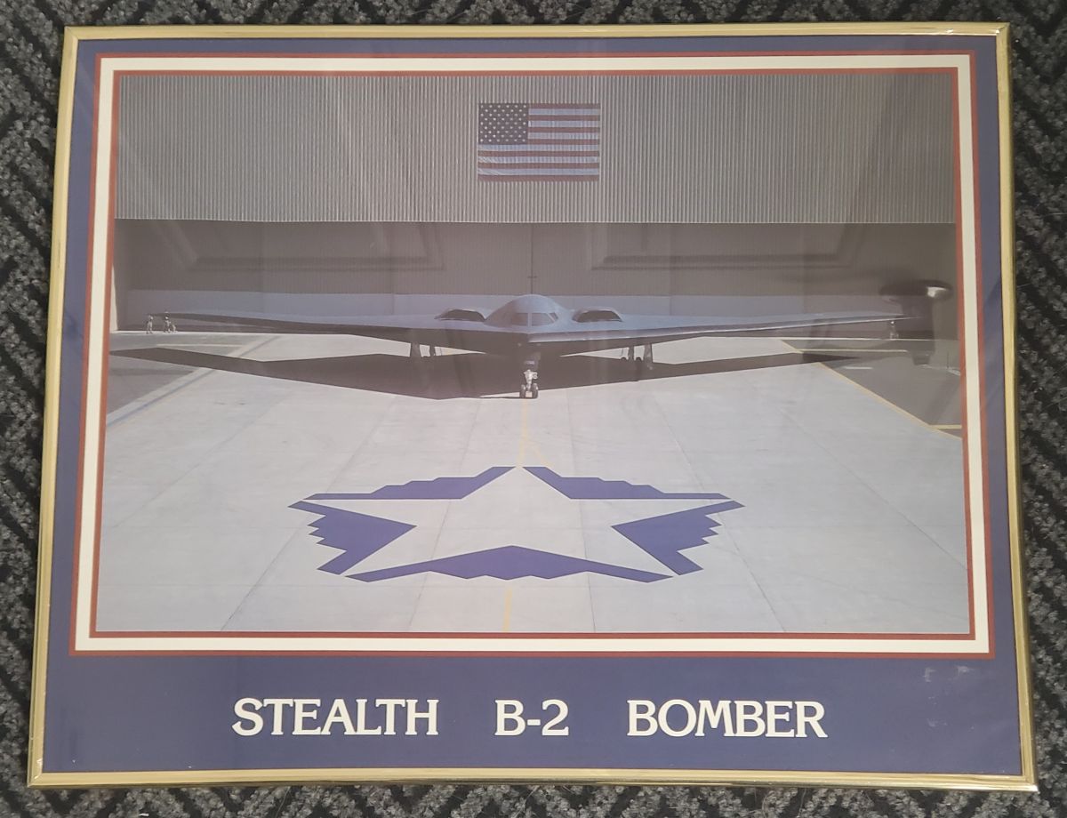 Framed Stealth B-2 Bomber Photograph 16" x 20" USA