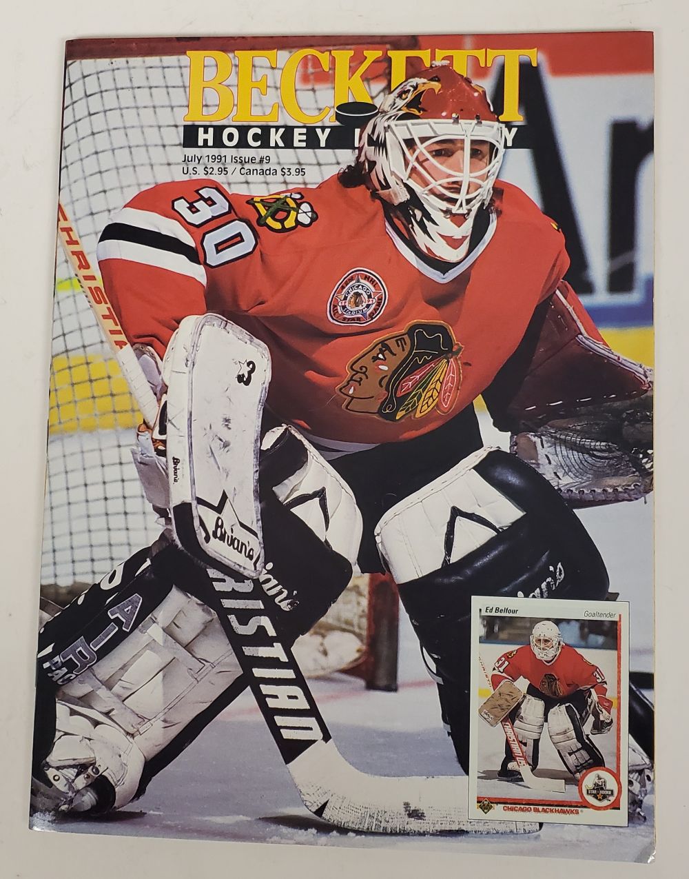 Vintage USA Jul 1991 Beckett Hockey Monthly Ed Belfour
