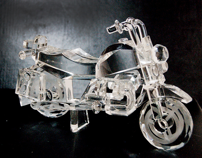 Crystal Motorcycle Artwork / Sculpture Property Room