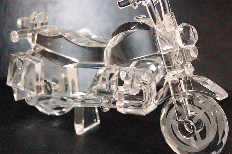 Crystal Motorcycle Artwork / Sculpture Property Room