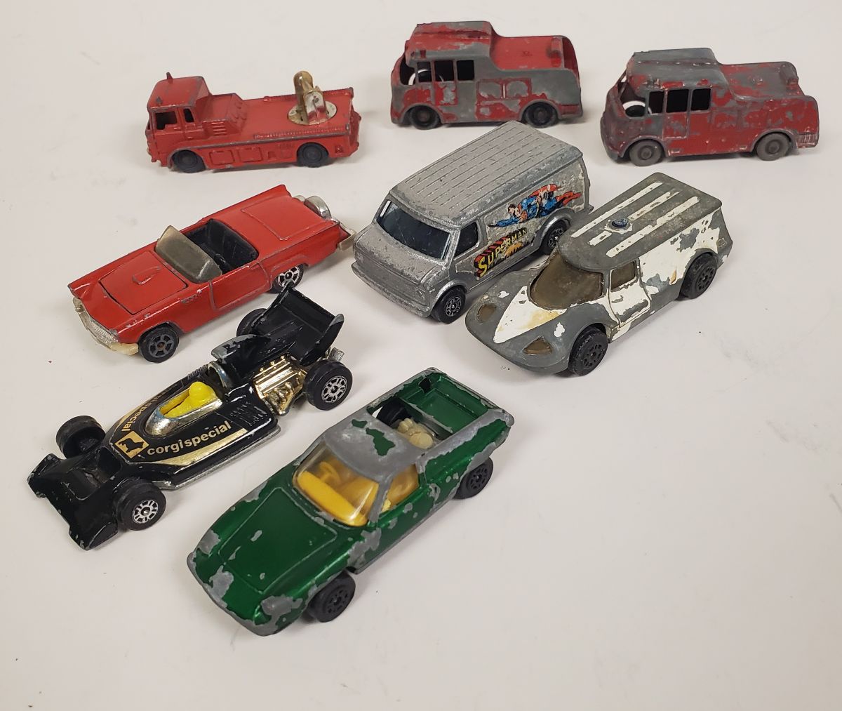 Vintage Lot of 8 Die Cast Toys Corgi Juniors Lesney Husky England