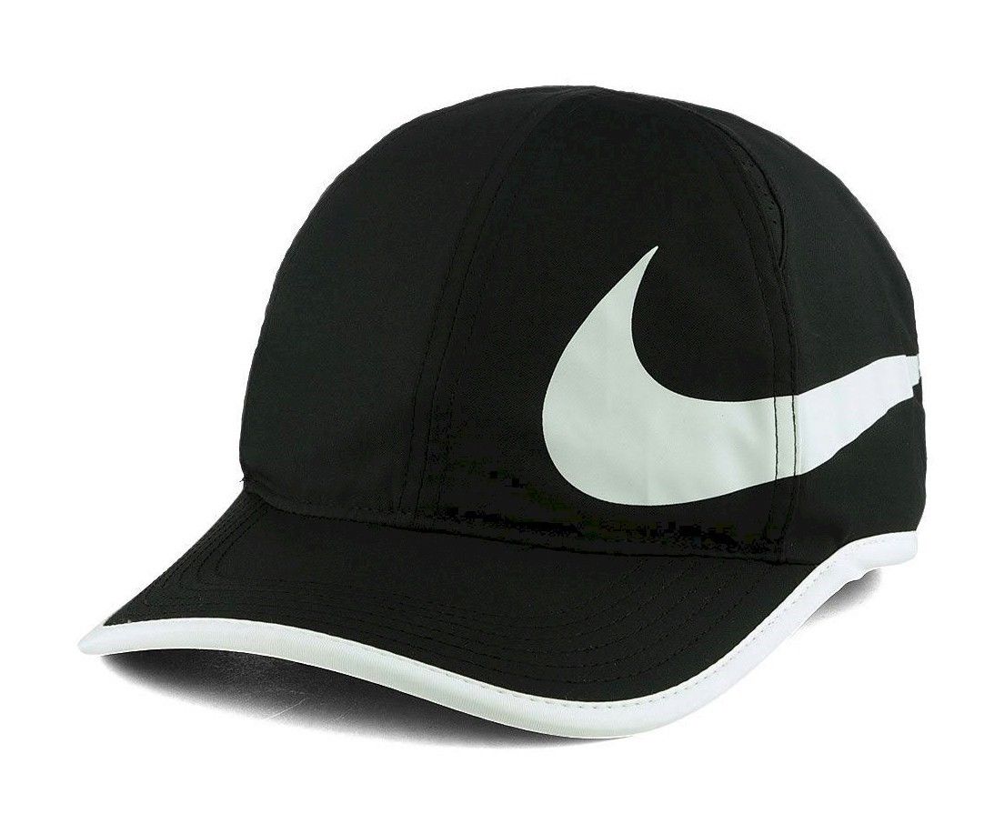 NWT Black & White Nike Featherlight Swoosh Cap Property Room