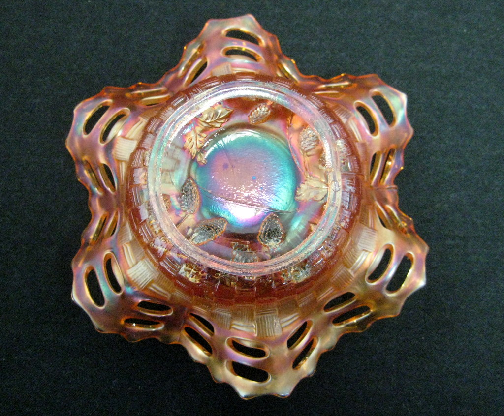 Vintage Marigold Carnival Glass Candy Dish Property Room