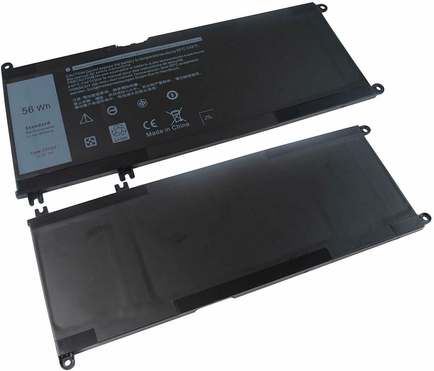 Replacement 33YDH 56Wh Laptop Battery For Dell Inspiron, Latitude, Vostro - 15.2V Li-Ion
