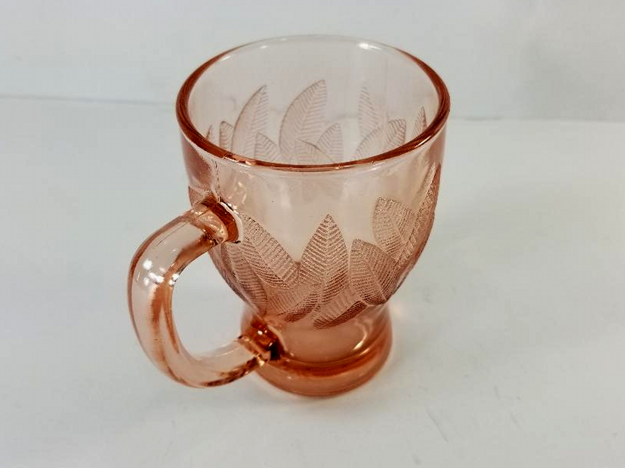 5 Vintage Pink Depression Glass Tea Cups Property Room