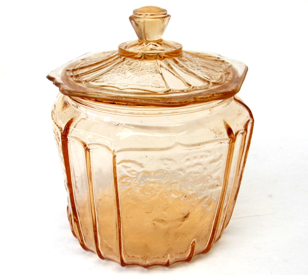 Vintage Pink Depression Glass Cookie Jar Property Room