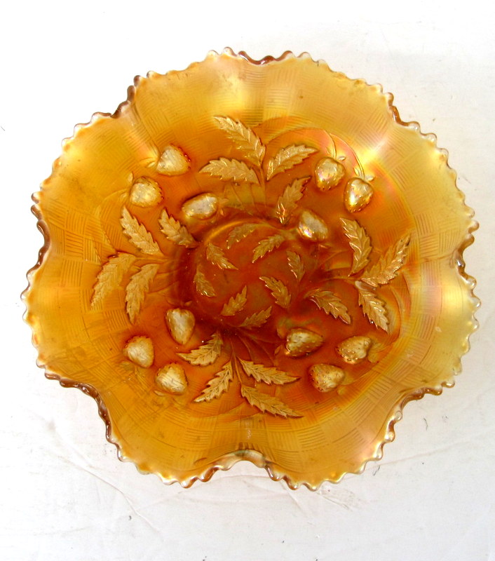 Vintage Marigold Carnival Glass Candy Dish Property Room