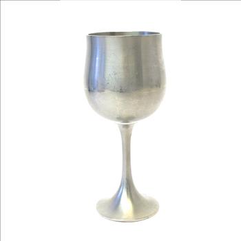 Vintage Set of 8 Pewter Goblets 
