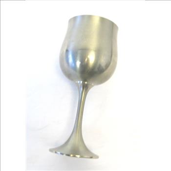 Vintage Set of 8 Pewter Goblets 