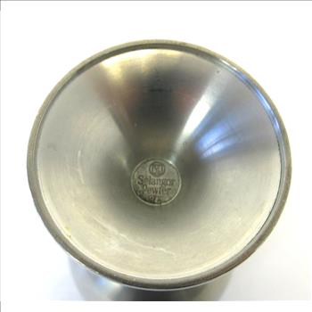 Vintage Set of 8 Pewter Goblets 