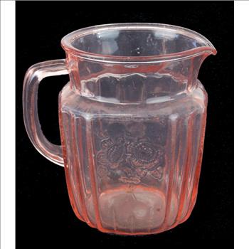 Vintage Pink Depression Glass Pitcher