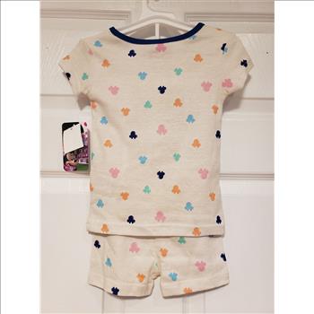 NWT Disney Junior Minnie 2 Sets Shorts & Long Pants Pajama Set Sz 3T Girls