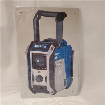 Makita Job Site Radio Metal Sign 8