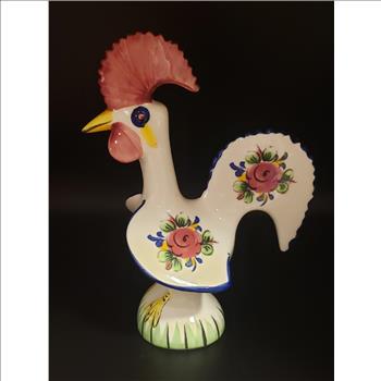 VTG Hand Painted Ceramic Rooster Portugal #19