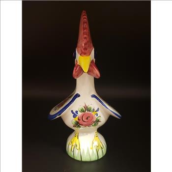 VTG Hand Painted Ceramic Rooster Portugal #19