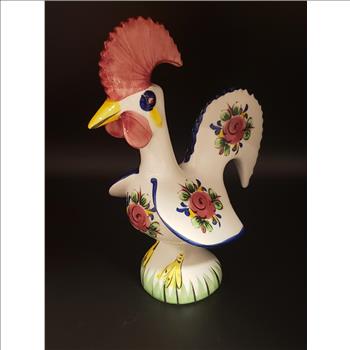 VTG Hand Painted Ceramic Rooster Portugal #19