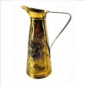 Vintage Hand Hammered Copper Pitcher With Handle