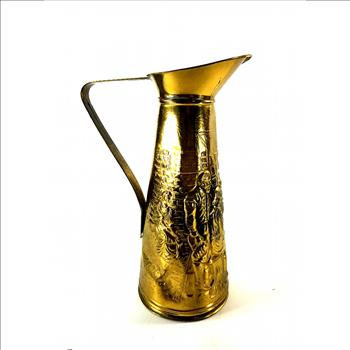 Vintage Hand Hammered Copper Pitcher With Handle