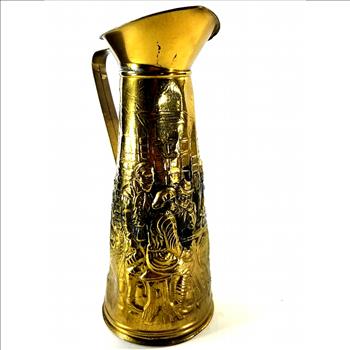 Vintage Hand Hammered Copper Pitcher With Handle