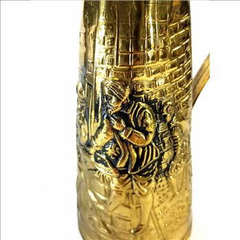 Vintage Hand Hammered Copper Pitcher With Handle