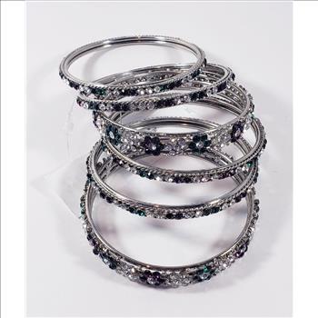 NWT Set of 6 Zari and Zevar Colorful CZ Bangles