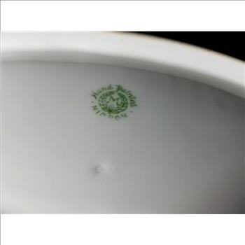 Antique Nippon Japan Hand Painted Porcelain Oval Dish