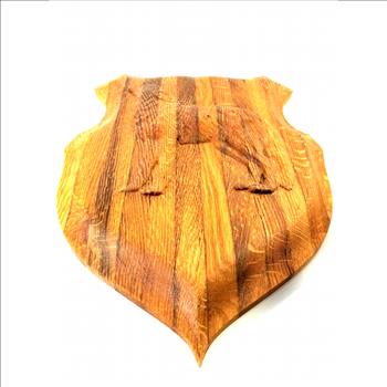 Handcrafted Carved Wooden Wolf Plaque