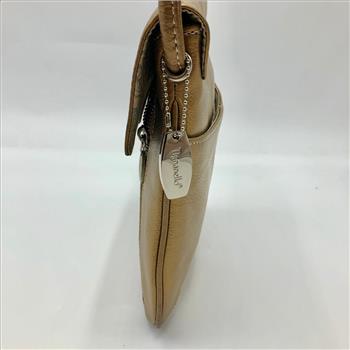 Tignanello Gold Leather Crossbody Bag