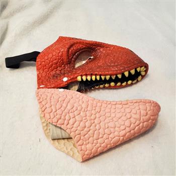 Latex Rubber Cosplay Dinosaur Face Mask
