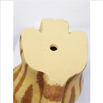 Hand Painted Ceramic Arched Back Pose Orange Tabby Cat Figurine 5