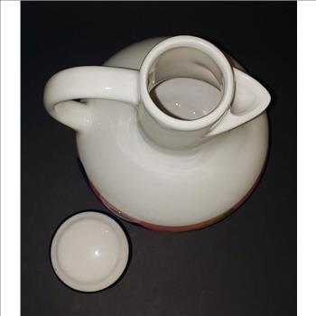 VTG Aurora Italian Hand Painted Hearts-Grapes Lidded Ceramic Vinegar/Oil CruetImport listing