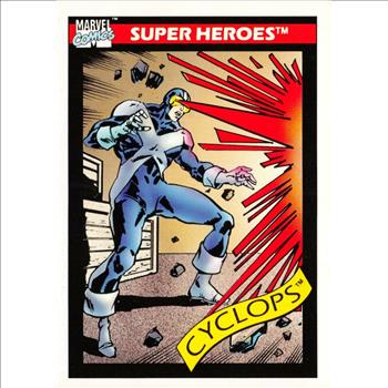 CYCLOPS 1990 Marvel Universe Series 1 Impel BASE Trading Card #8