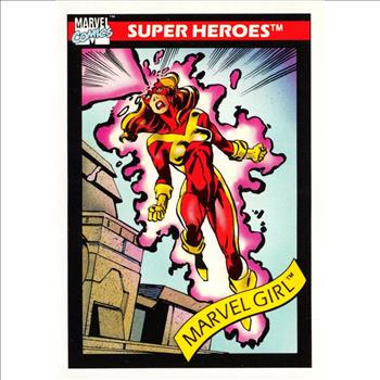 MARVEL GIRL 1990 Marvel Universe Series 1 Impel BASE Trading Card #9